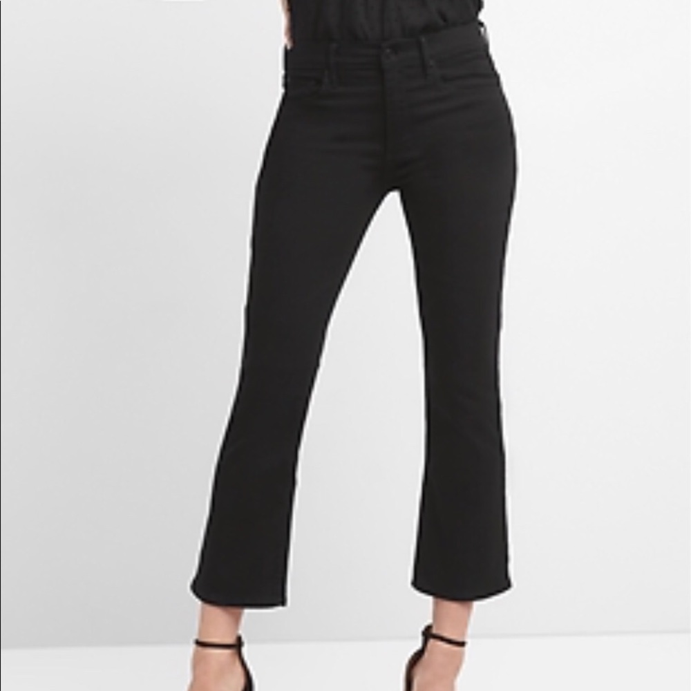 GAP crop flare high waisted jeans